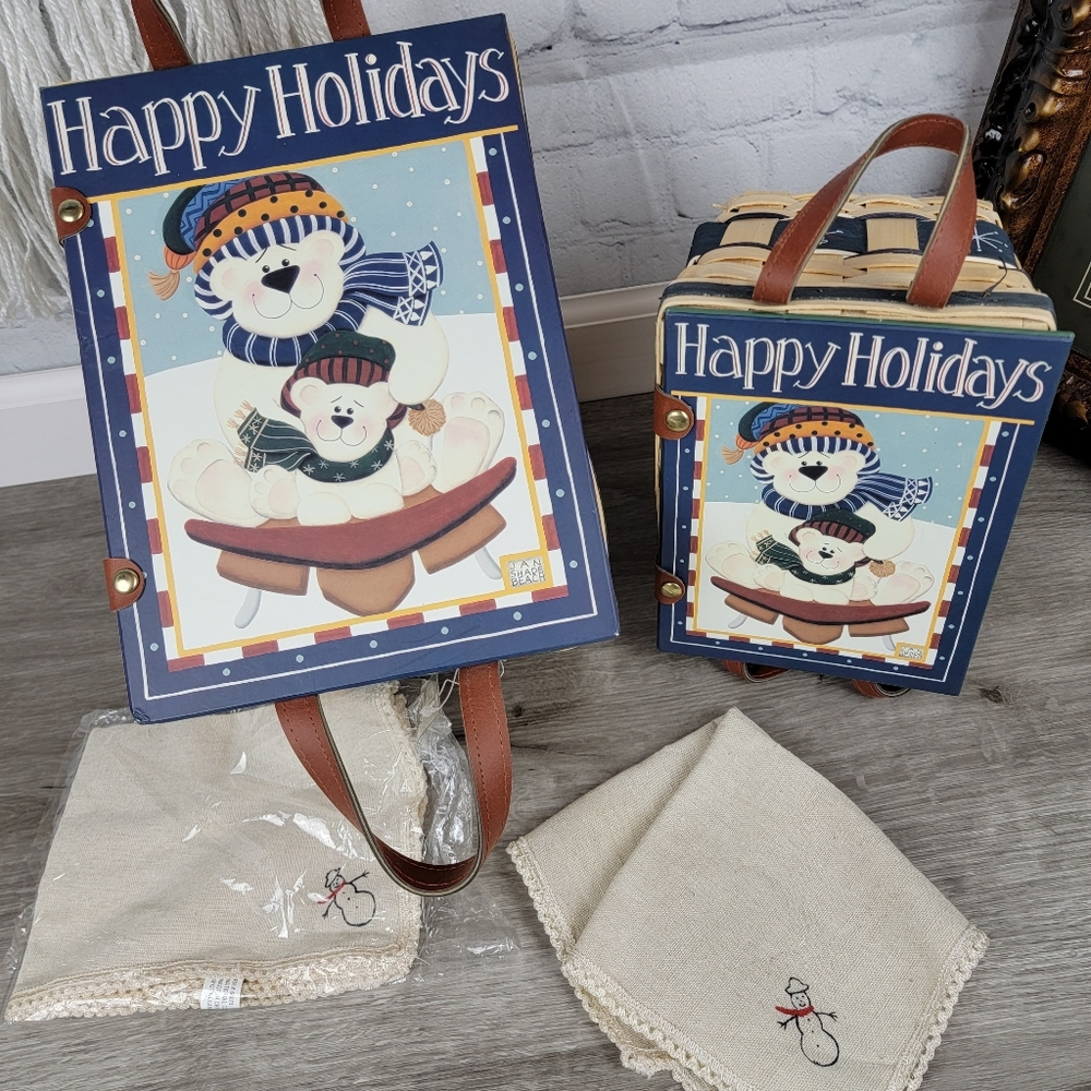 Happy Holidays Woven Baskets by CMI HENTON - Picture 2 of 16